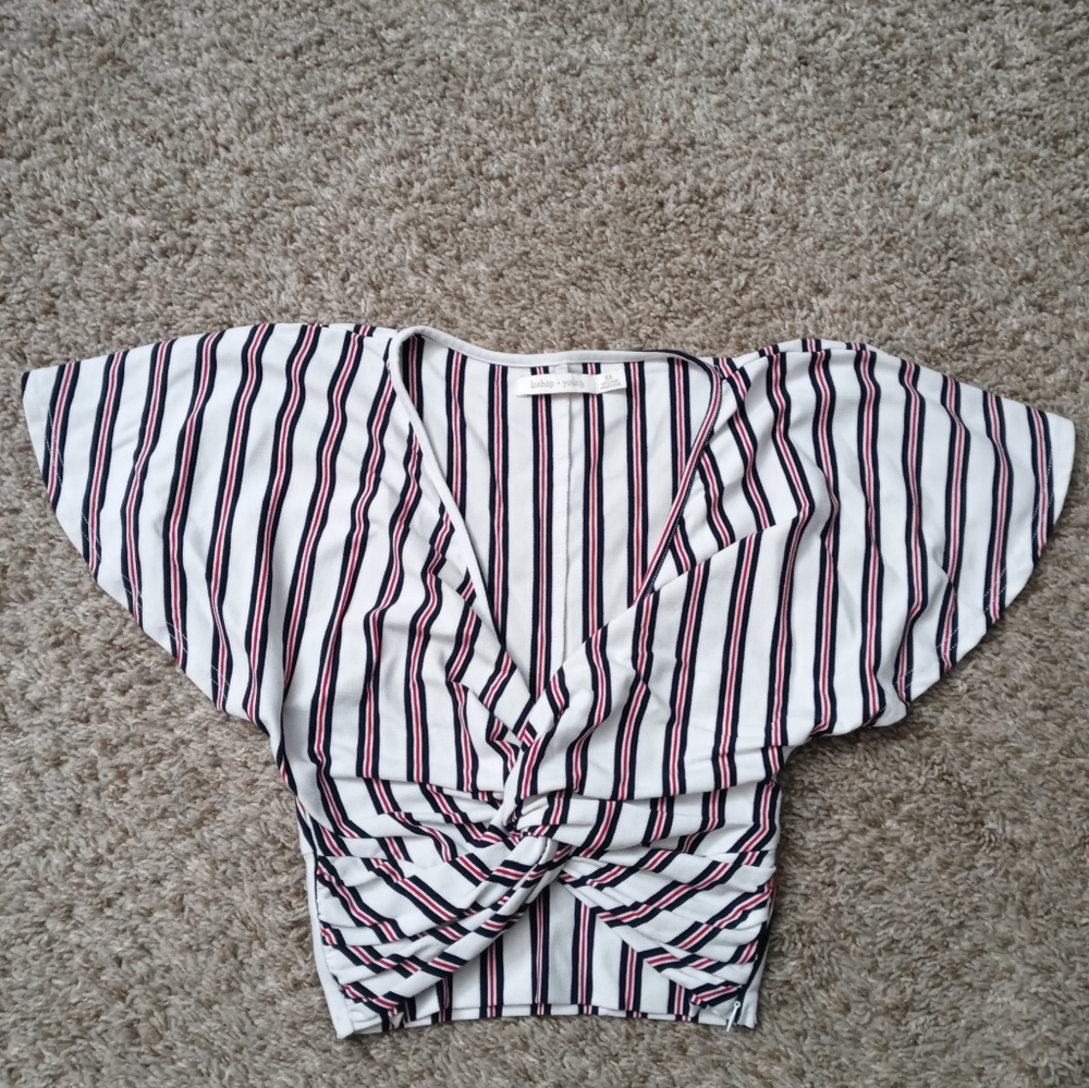 Bishop + Young Callie Knot Crop Top XS